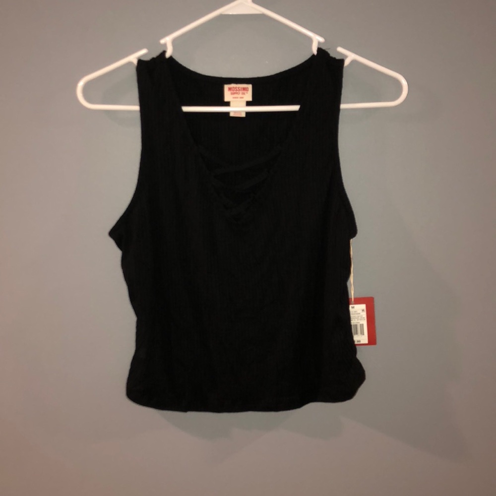 NWT! Mossimo Cross Front Crop Tank